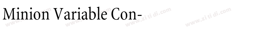 Minion Variable Con字体转换